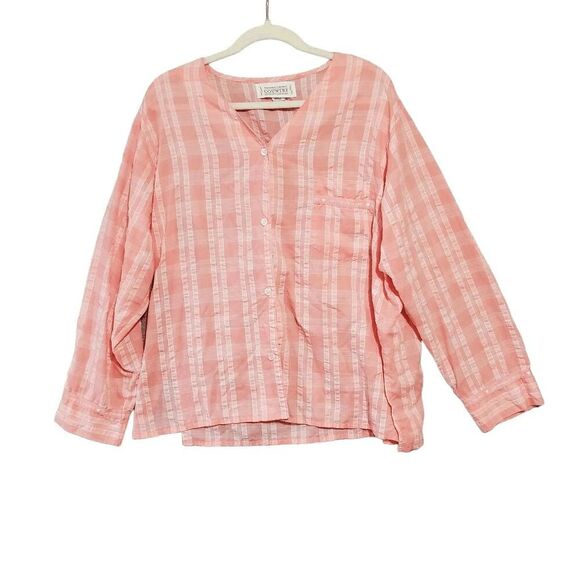 Victoria's Secret Other - VTG 90s Victorias Secret Women's Country Pink Plaid Sleep Set Large L